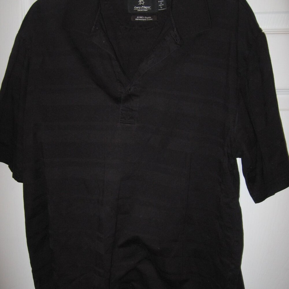 Gary Player Collection Black Polo Shirt Men's Size Large